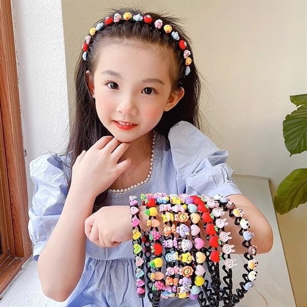  Bờm đính charm hình dễ thương 