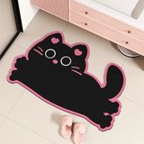  Thảm mút dẹt Mèo đen tai hồng 40x60cm 