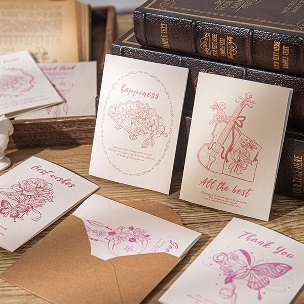  Thiệp hoa vẽ đơn sắc 