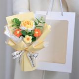  Bó hoa len 3 bông + túi giấy + đèn 