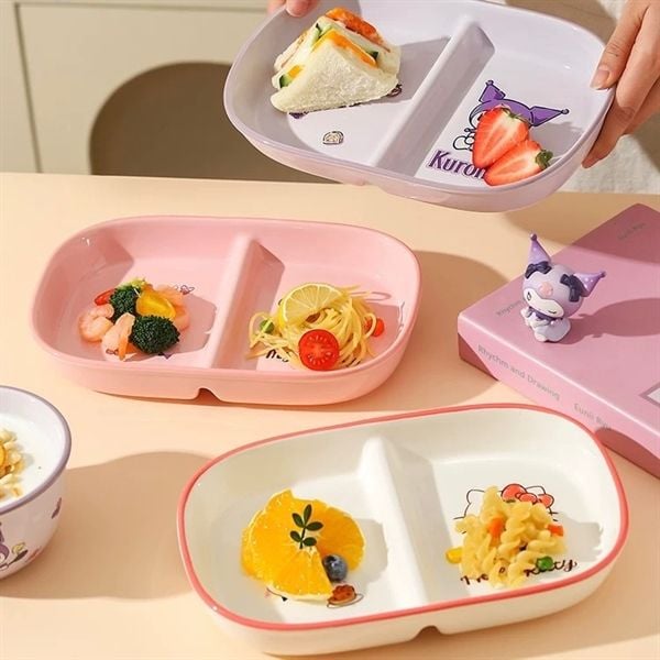  Khay sứ Sanrio 2 ngăn 