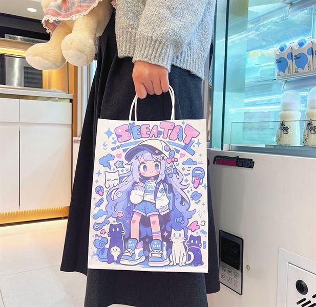  Túi quà quai giấy bé gái manga 