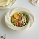  Đĩa tròn viền sóng xoáy 20,5cm 