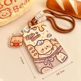  Đeo thẻ kèm móc khoá gấu bánh 
