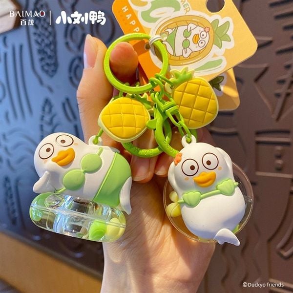  Móc khoá Duckyo bikini xanh nằm phao 
