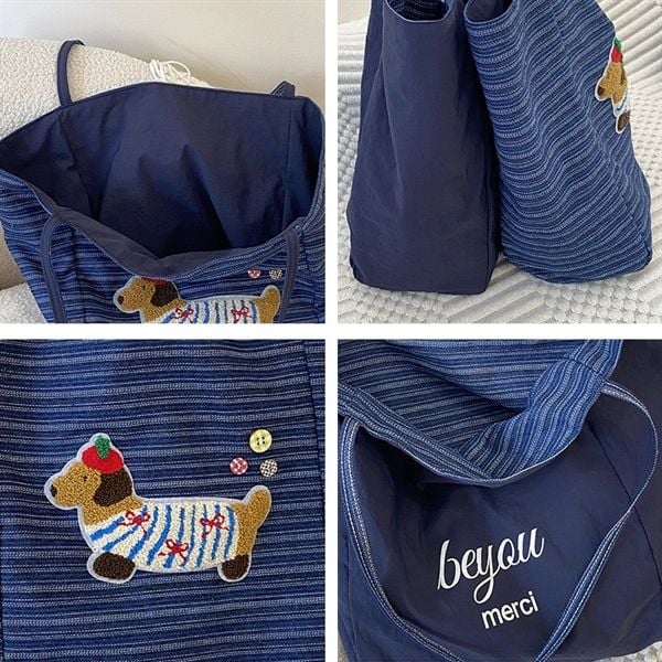  Túi tote 2 mặt BeYou Merci cún xúc xích 