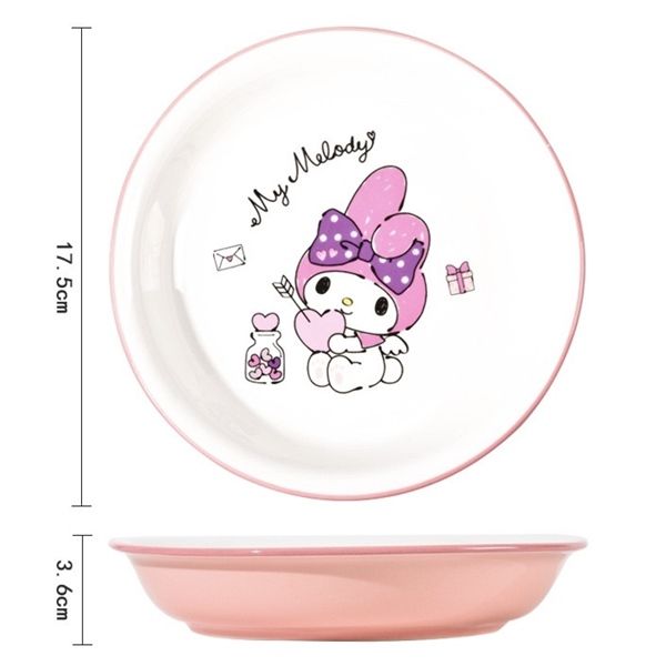  Đĩa sứ Sanrio in nổi 17cm 