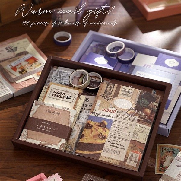  Set sổ + washi tape DIY vintage 