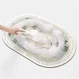  Thảm mút dẹt Hoa vintage viền chữ 40x60cm 