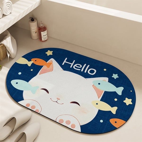  Thảm mút dẹt - Mèo cá HELLO 40x60cm 