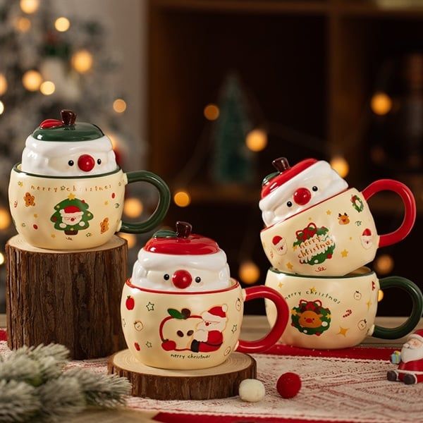  Cốc Giáng Sinh quả táo Hộp quà 