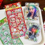  Sticker gấu thỏ Giáng Sinh 4 tờ 