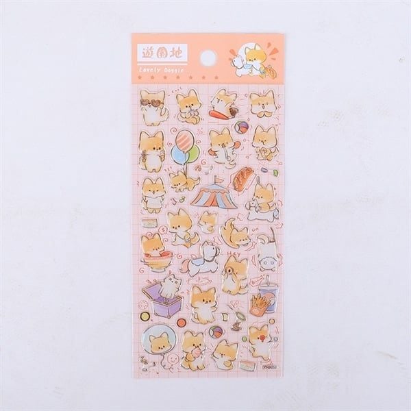  Sticker ánh nhũ nổi bìa caro 