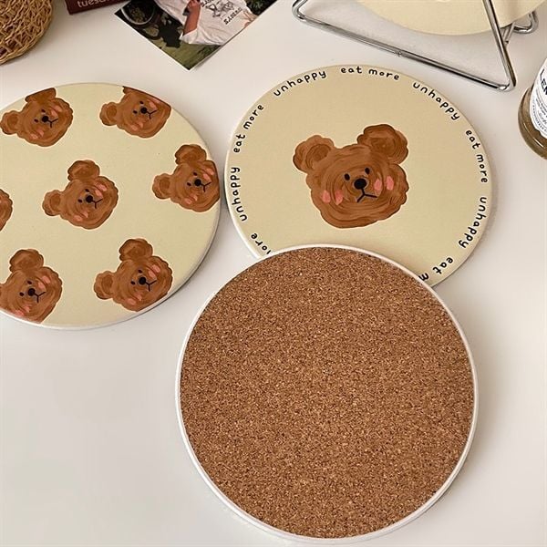  Lót ly/nồi gấu teddy 16cm 