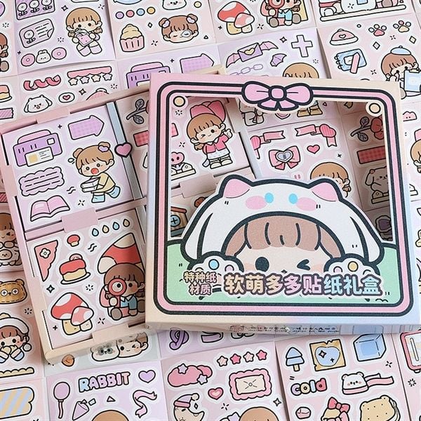  Box Sticker 100 tờ Telado bé mũ cừu 