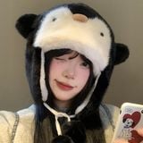  Mũ bịt tai bông cánh cụt 