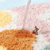  Thảm lông hoa tulip viền lượn sóng 