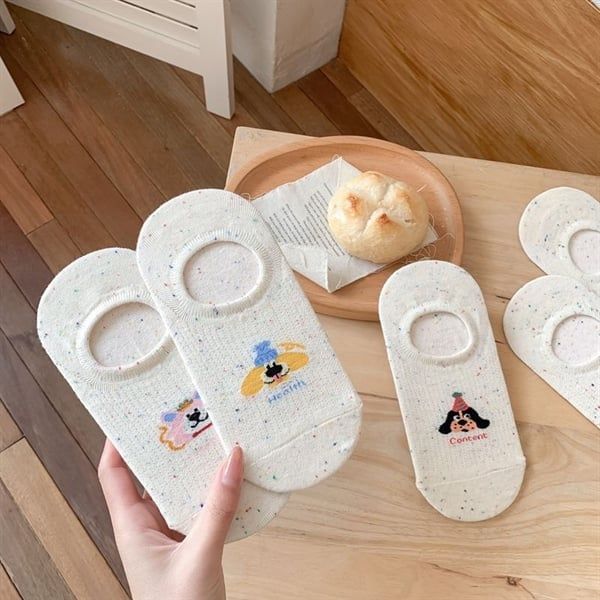  Tất lười Cheemy Free chấm bi thú dễ thương 
