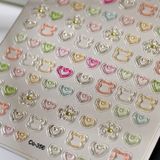  Sticker dán móng viền màu nổi 