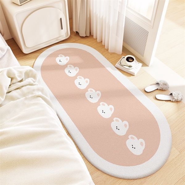  Thảm lông dài bầu dục thỏ 40x120cm 