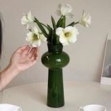  Lọ hoa thuỷ tinh cổ bầu đế cao 29cm 