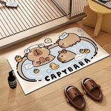  Thảm mút dẹt 3 Capybara tắm 40x60cm 
