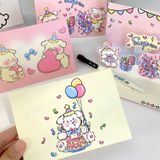  Thiệp dựng 3D bánh sinh nhật 2 cún 