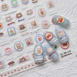  Sticker dán móng Tomoni gấu Teddy 