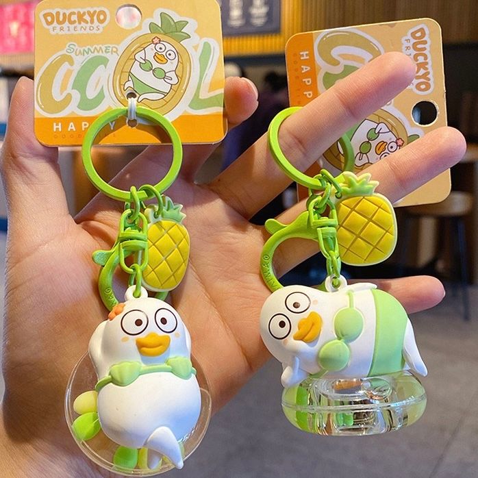  Móc khoá Duckyo bikini xanh nằm phao 