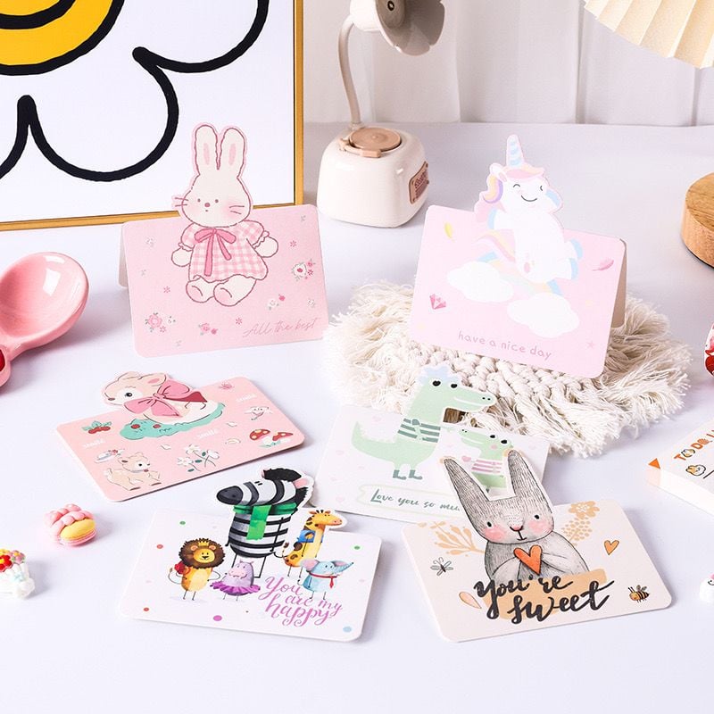  Thiệp gập thú dễ thương nhô lên 