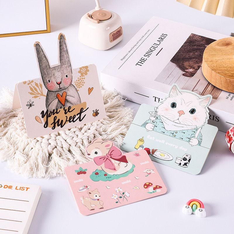  Thiệp gập thú dễ thương nhô lên 