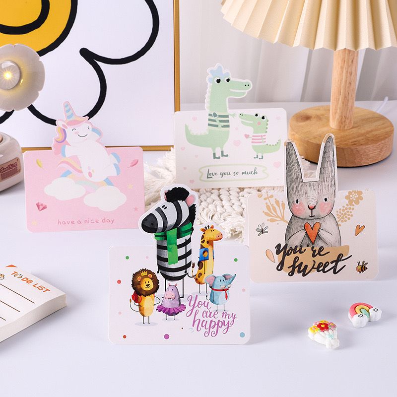  Thiệp gập thú dễ thương nhô lên 