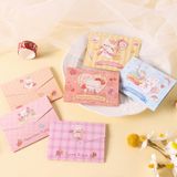  Thiệp gập bao thư thú dễ thương kẻ caro 