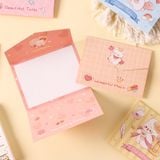  Thiệp gập bao thư thú dễ thương kẻ caro 