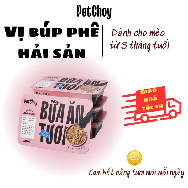 Pate tươi PETCHOY cho mèo từ 3 tháng tuổi vị 