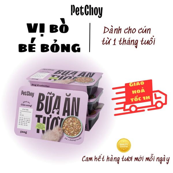 Pate tươi PETCHOY cho chó từ 1 tháng tuổi Vị 