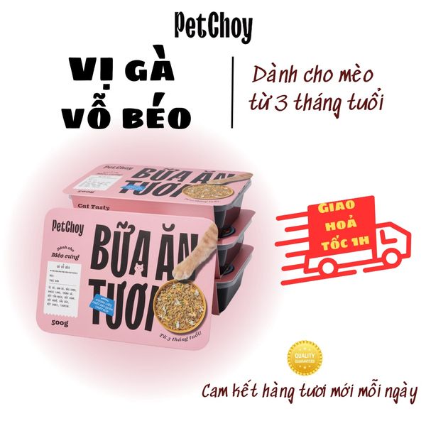 Pate tươi PETCHOY cho mèo từ 3 tháng tuổi vị 