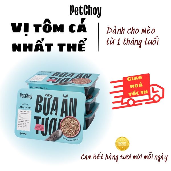 Pate tươi PETCHOY cho mèo từ 1 tháng tuổi vị 