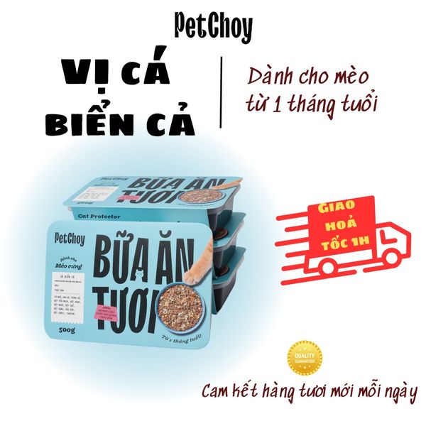 Pate tươi PETCHOY cho mèo từ 1 tháng tuổi vị 