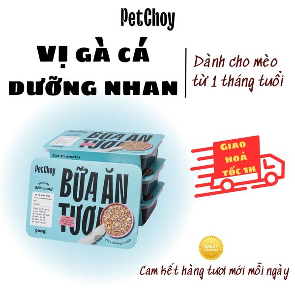 Pate tươi PETCHOY cho mèo từ 1 tháng tuổi vị 