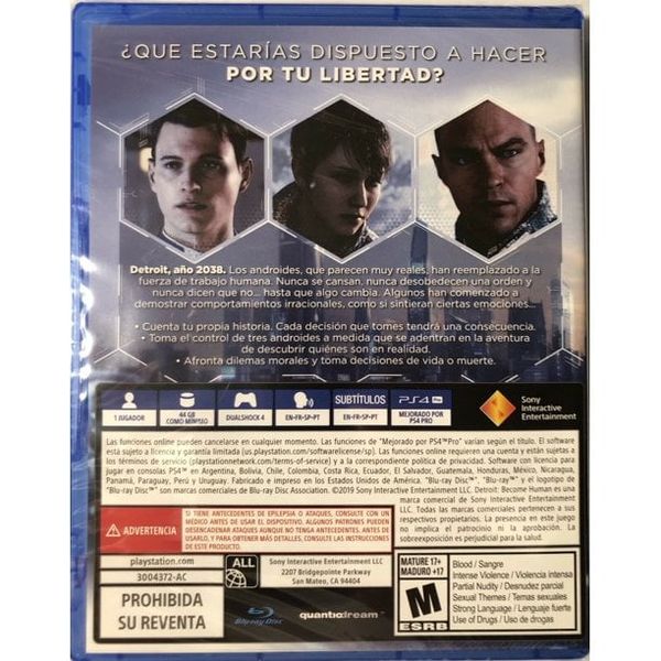 Đĩa Game PS4 Detroit Become Human