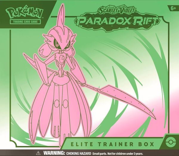 Pokemon Trading Card Games Scarlet & Violet 4 Paradox Rift Elite Trainer Box - Iron Valiant 9 Booster Packs
