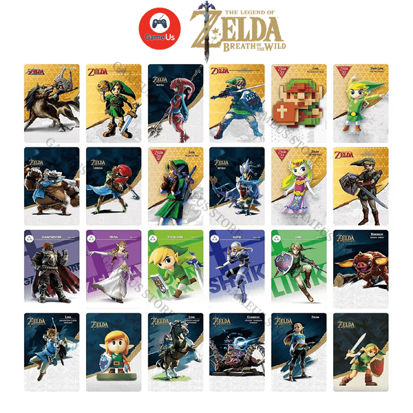 Set 25 Thẻ Amiibo Scan NFC Game Zelda Skyward Sword + Breath Of The Wild