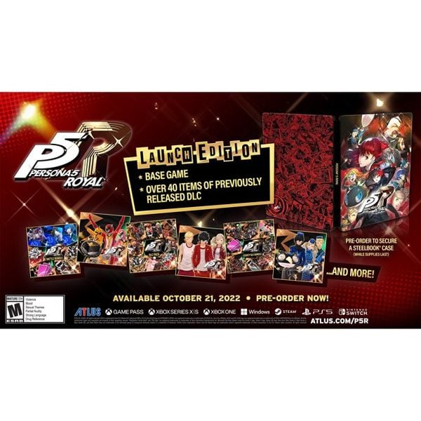 Đĩa Game Ps5 Persona 5 Royal Steel Book Hệ Us