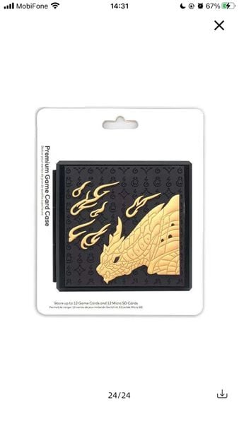 Hộp Băng Đựng Lưu Trữ Thẻ Game Nintendo Switch  Nhựa ABS Dạng Vuông