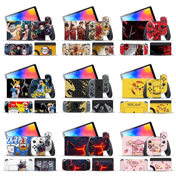 Bộ Skin Decal  Miếng Dán Máy Game Cầm Tay Nintendo Switch, Dock, Joycon Oled