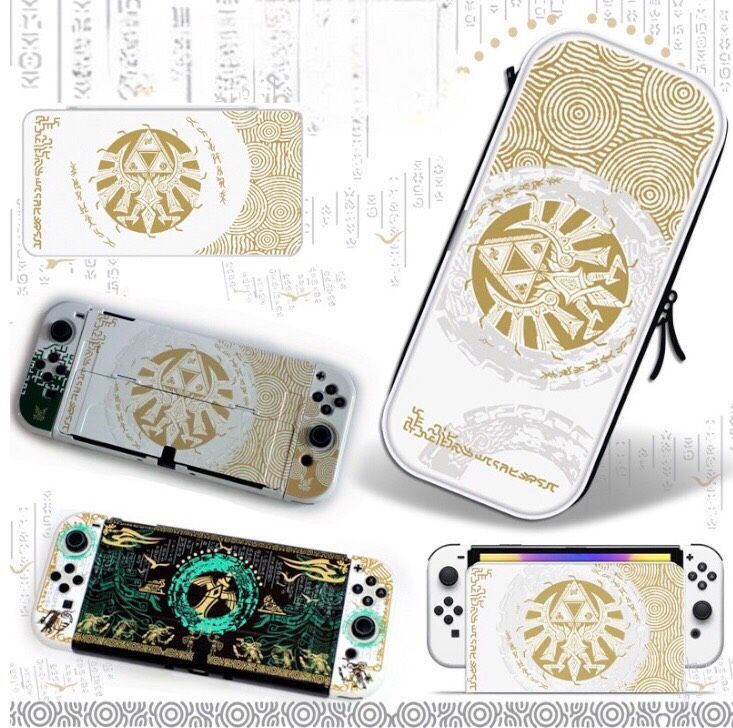 Full Set Phụ Kiện Zelda Nintendo Switch Phiên Bản Mới ( Case , Ốp Lưng , Túi , Hộp Đựng Thẻ Game )