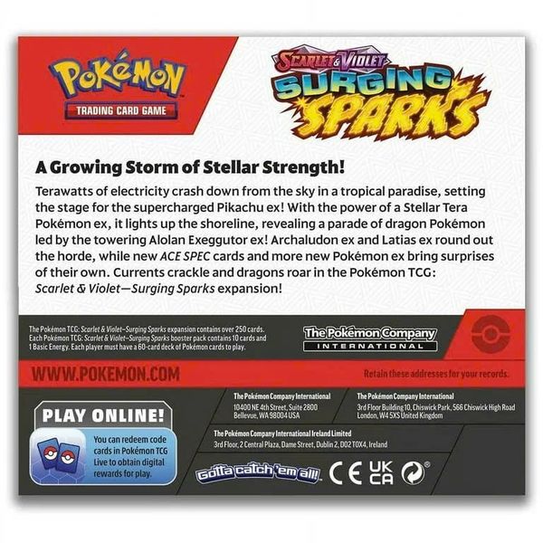 Pokemon TCG Booster Box Scarlet & Violet 8: Surging Sparks( Booster Display )
