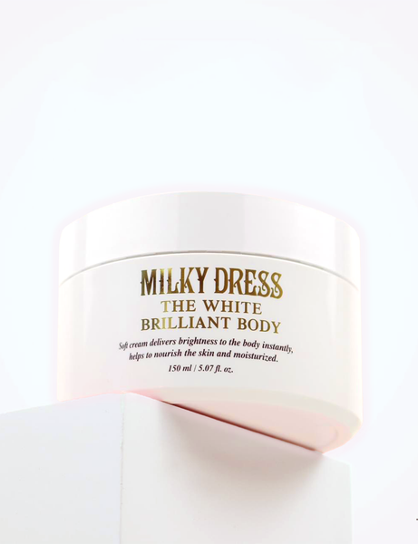 Sữa dưỡng thể làm trắng làm  săn chắc da. Milky Dress The White Brilliant Body (150ml)