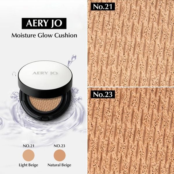 Phấn nước che khuyết điểm. Aery Jo Moisture Glow Cushion SPF50+ PA+++